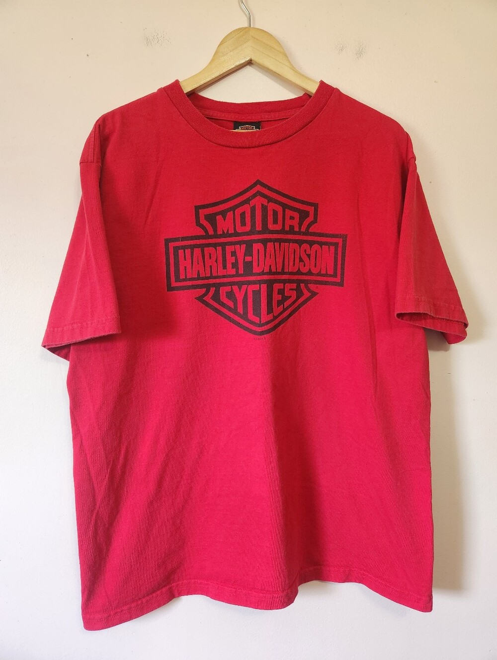 Vintage 2005 Harley-Davidson Flaming Gorge Wyoming Eagle T-Shirt Red Men's XL